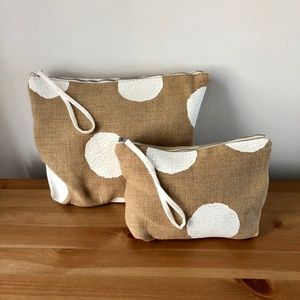 NWOT Dot Pouches (Set of 2)